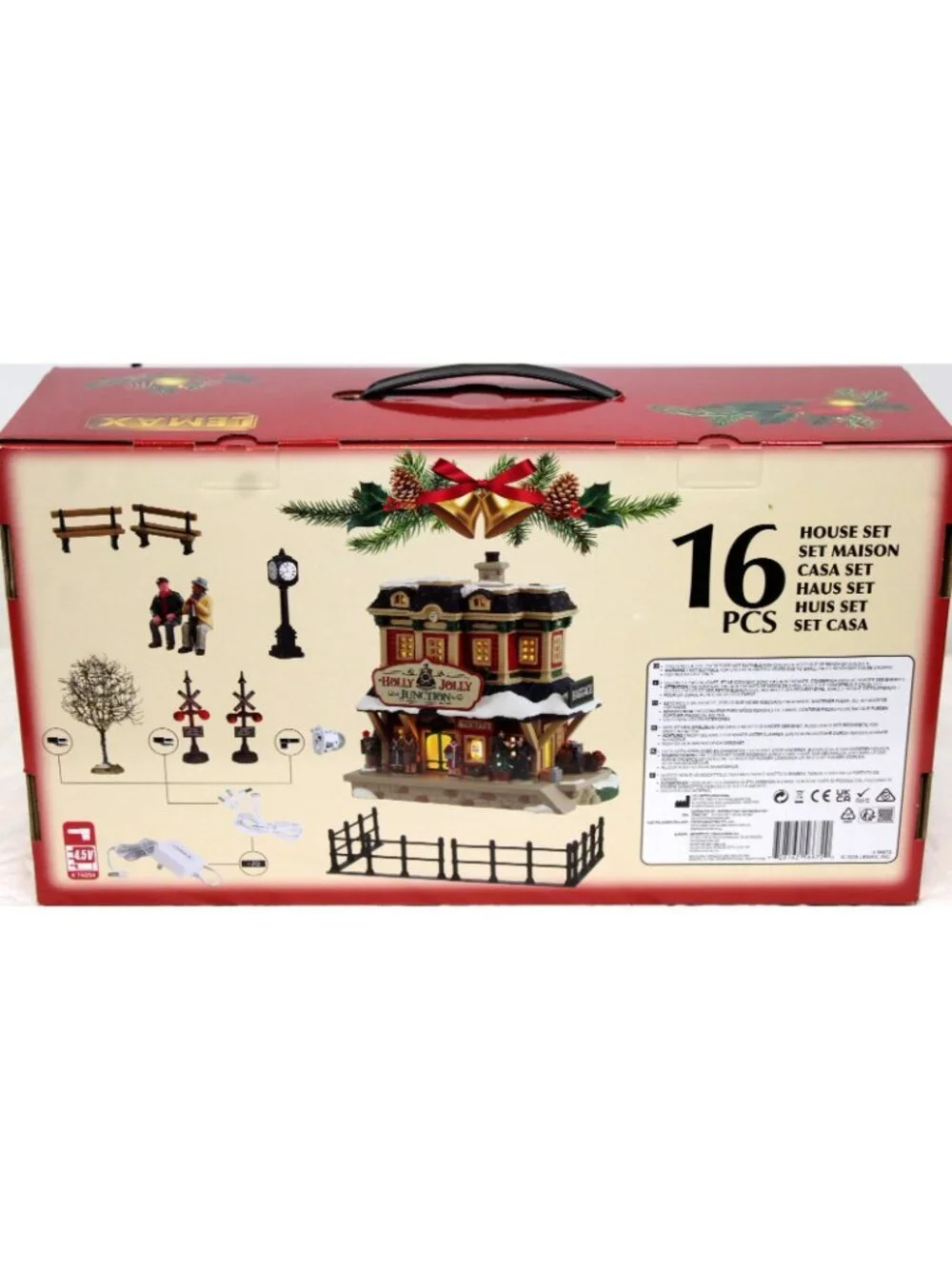 NEW 15pc Lemax Christmas Village Holly Jolly Junction Train #56672 Light 2025